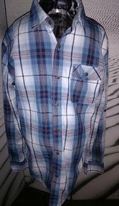 Rue 21 Blue Plaid Button Down Shirt